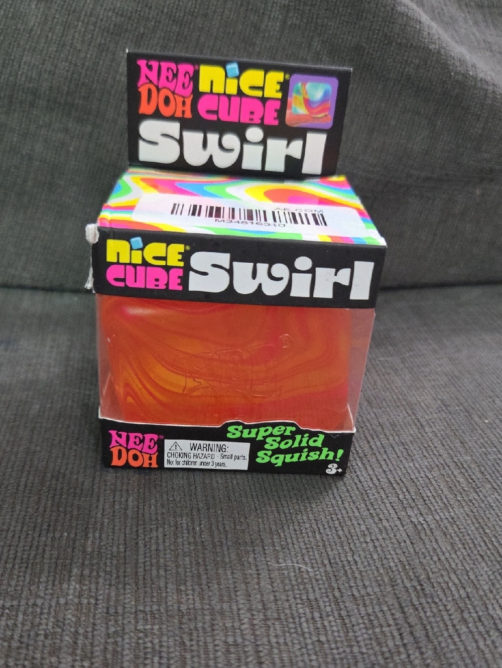 Nee Doh Nice Cube Swirl Orange Kids Toy